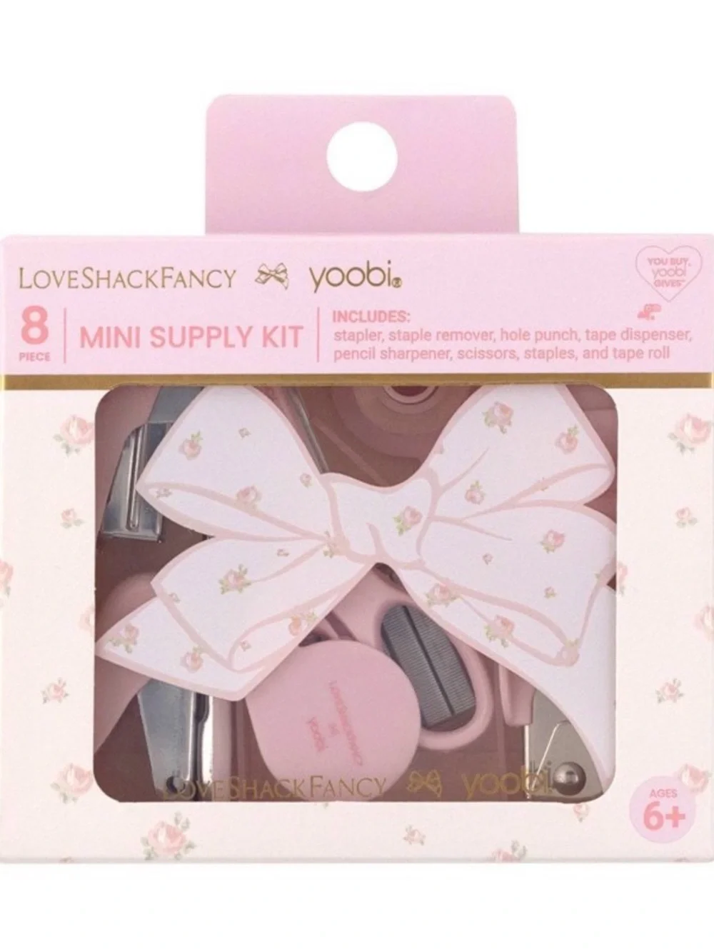 LoveShackFancy x Target Blooming Heirloom Pink Floral Bow Mini Supply Kit- NEW